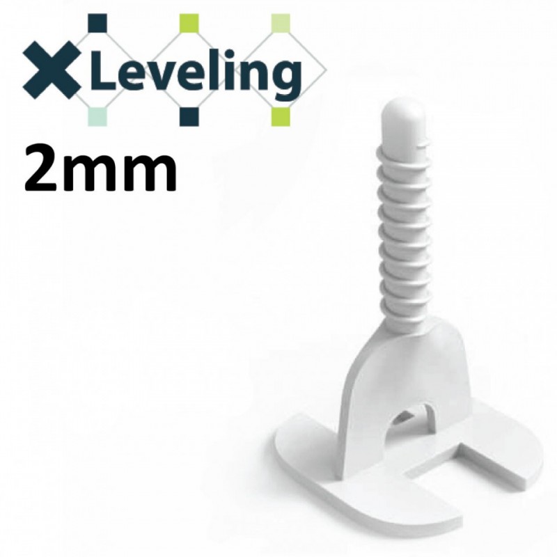 Distantiere autonivelare TWIST pt. gresie, faianta si placi - Rost de 2mm - 100 buc