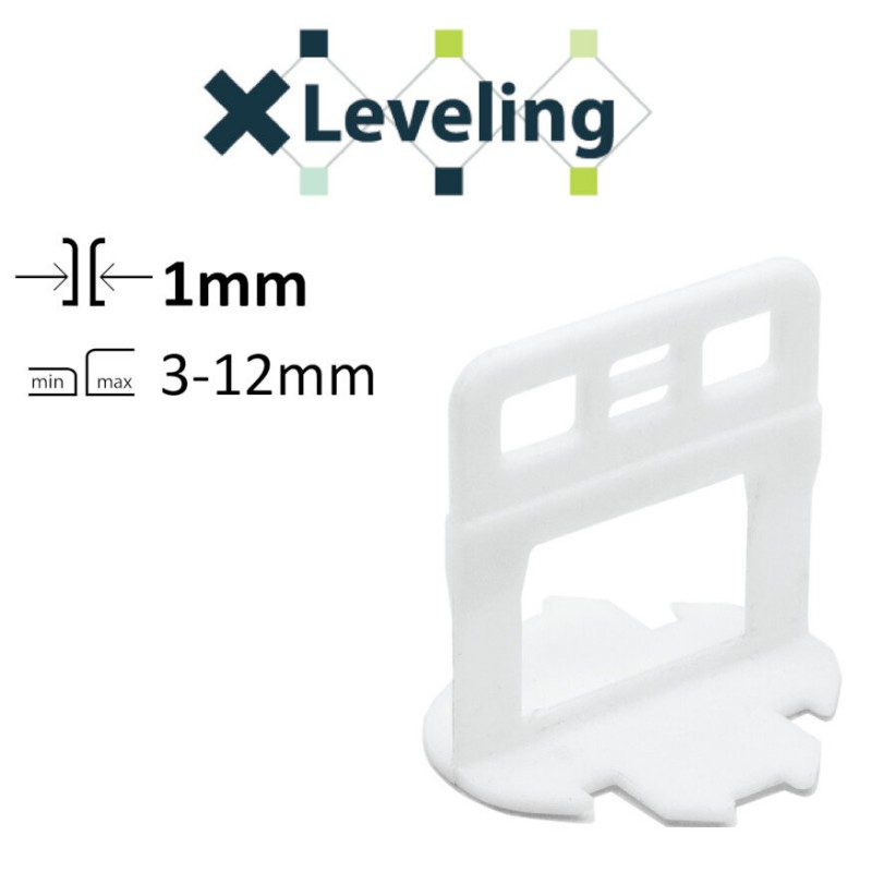 Distantiere autonivelare ( Clips-uri ) pt. gresie, faianta si placi - Rost de 1 mm - 50 buc