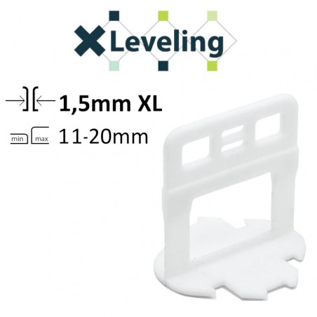 Distantiere XL autonivelare ( Clips XL ) pt. placi groase (11- 20 mm) - Rost de 1,5 mm - 100 buc