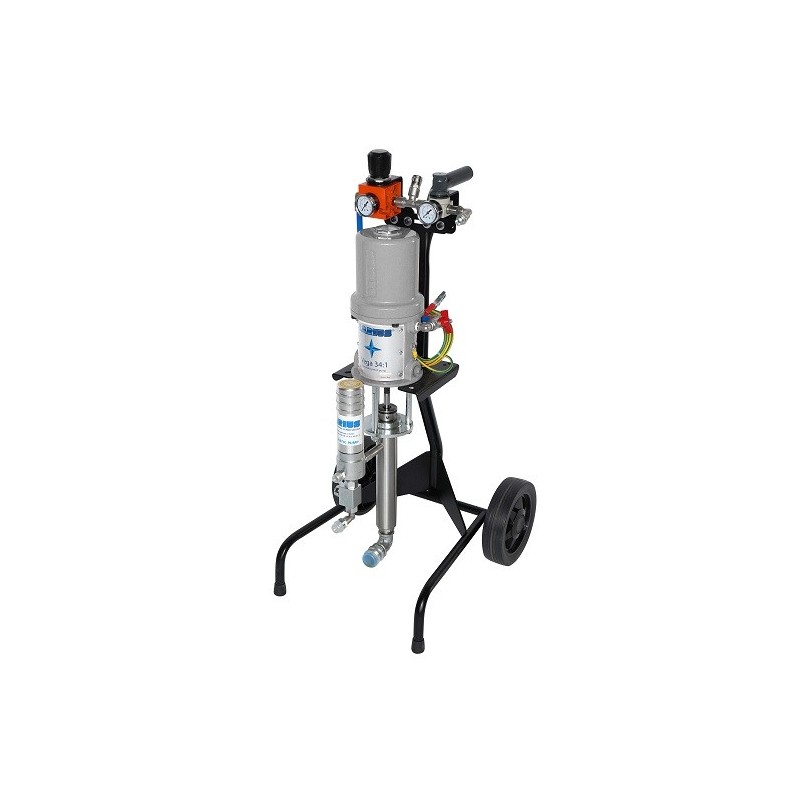 Pompa de vopsit / zugravit AIRLESS Industriala cu Carucior - Complet Echipata - 1,3L/min - Vega SS 34:1