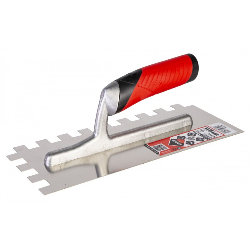 Gletiera dintata cu maner Rubiflex 28cm, 15x15mm