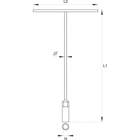 YT-1573 YATO Cheie tubulara tip "T" 10x310mm