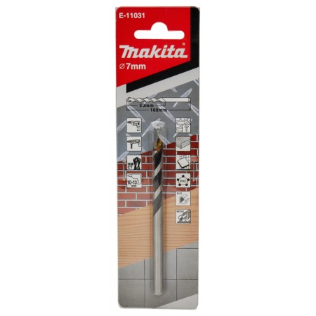 E-11031 MAKITA Burghiu TCT multimaterial, prindere cilindrica, 7x100mm
