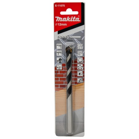 E-11075 MAKITA Burghiu TCT multimaterial, prindere cilindrica 12x150mm