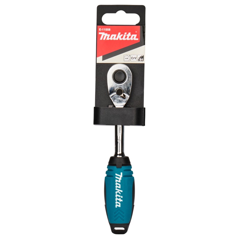 E-11558 MAKITA Cheie cu clichet 84 dinti, prindere patrat 1/4"