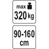 YT-55567 YATO Traversa sustinere motor 320Kg, 90-160cm