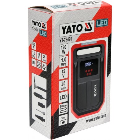 YT-73470 YATO Compresor auto cu display LCD 120W, 1MPa, 25L/min