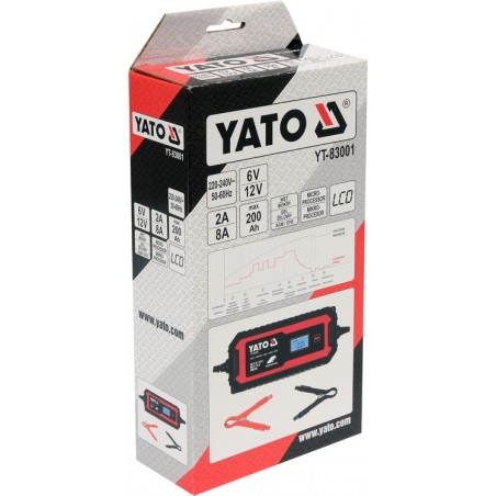 YT-83001 YATO Redresor cu display LCD, gama 6V/2A, 12V/8A