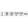 YT-08422 YATO Set 5 carlige si raclete pentru extras garnituri
