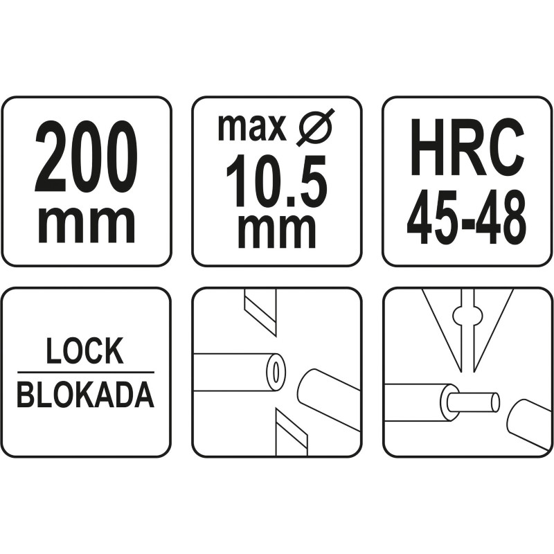 YT-19682 YATO Cleste de taiere si decablare 200mm