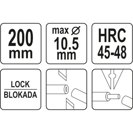 YT-19682 YATO Cleste de taiere si decablare 200mm