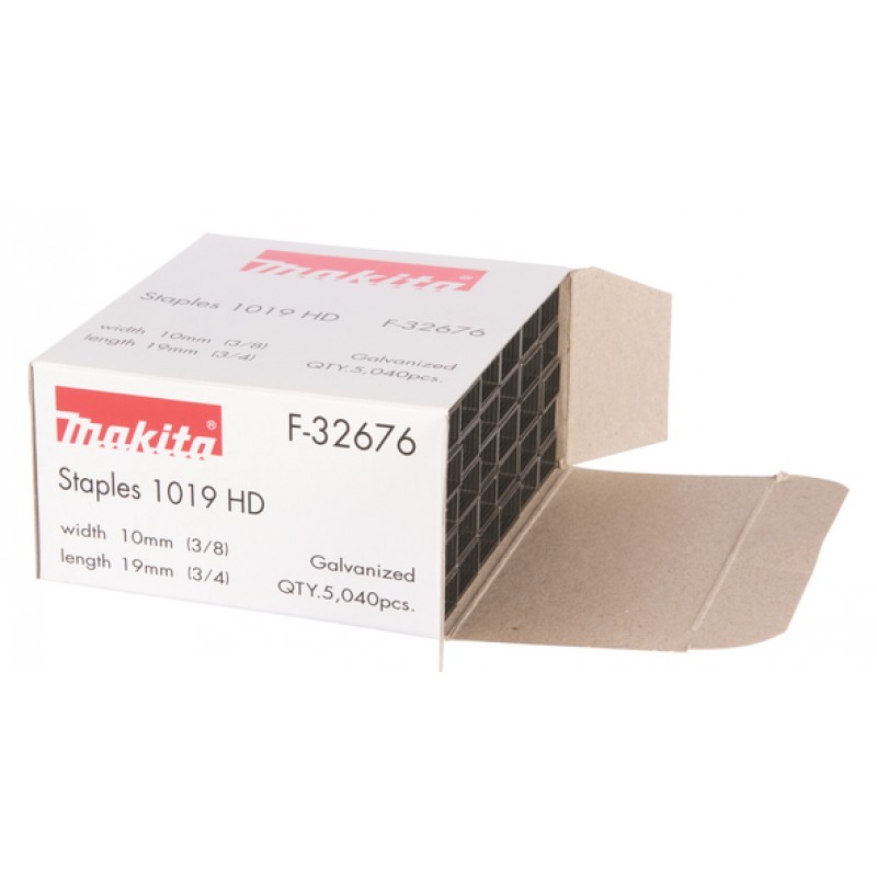 F-32676 MAKITA Set 5000 capse galvanizate, latime 19 mm, lungime 10 mm