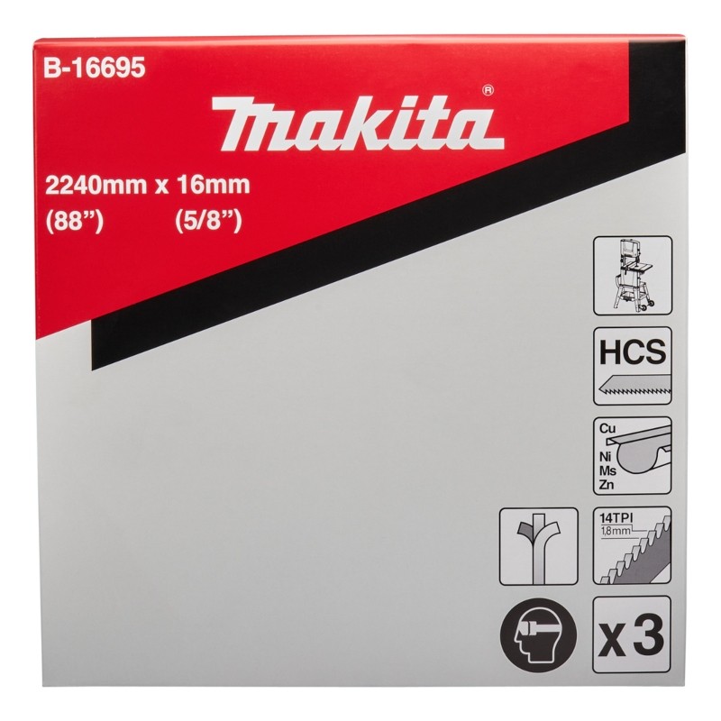 B-16695 MAKITA Set 3 benzi fierastrau LB1200F, 2240 x 16 mm, 14 TPI