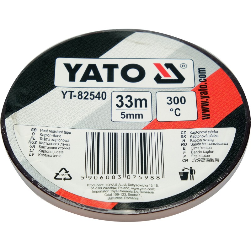 YT-82540 YATO Banda de poliamida 5mm, lungime 33m