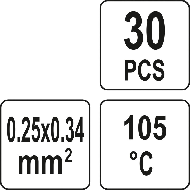 YT-81440 YATO Set 30 mansoane termocontractabile 0.25-0.34mm2