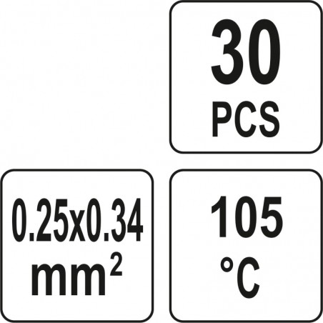 YT-81440 YATO Set 30 mansoane termocontractabile 0.25-0.34mm2