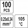 YT-81451 YATO Set 100 mansoane termocontractabile 0.25-0.34mm2