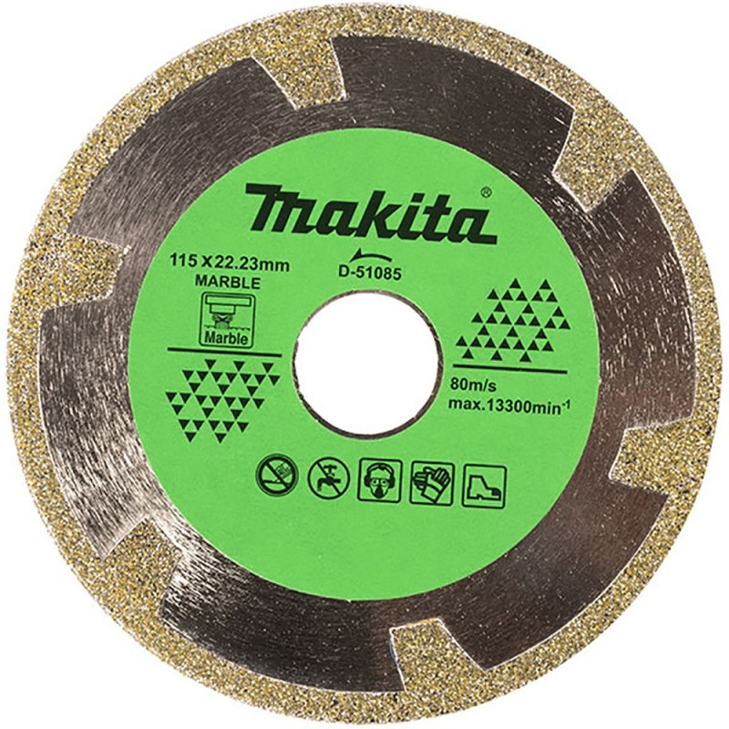 D-51085 MAKITA Disc diamantat galvanizat,115 x 22.23 mm,pentru marmura