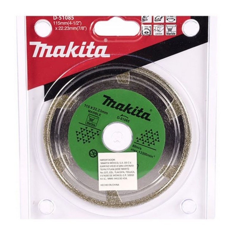 D-51085 MAKITA Disc diamantat galvanizat,115 x 22.23 mm,pentru marmura