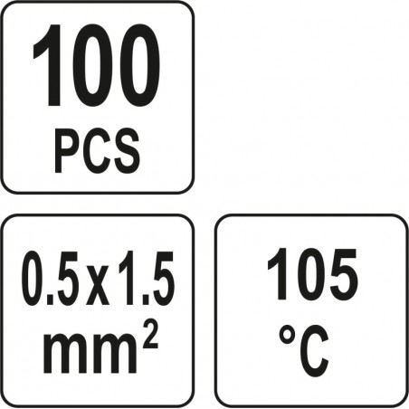 YT-81452 YATO Set 100 mansoane termocontractabile 0.5-1.5mm2