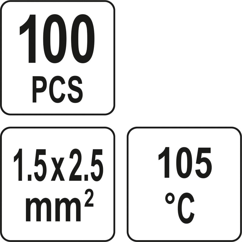 YT-81453 YATO Set 100 mansoane termocontractabile 1.5-2.5mm2