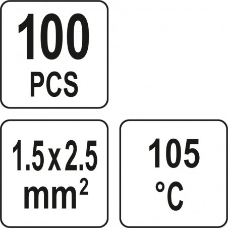YT-81453 YATO Set 100 mansoane termocontractabile 1.5-2.5mm2