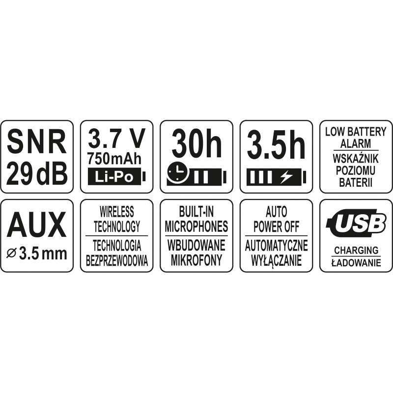 YT-74626 YATO Casti antifonice cu bluetooth