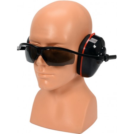 YT-74635 YATO Casti antifonice cu ochelari de protectie cu lentila gri