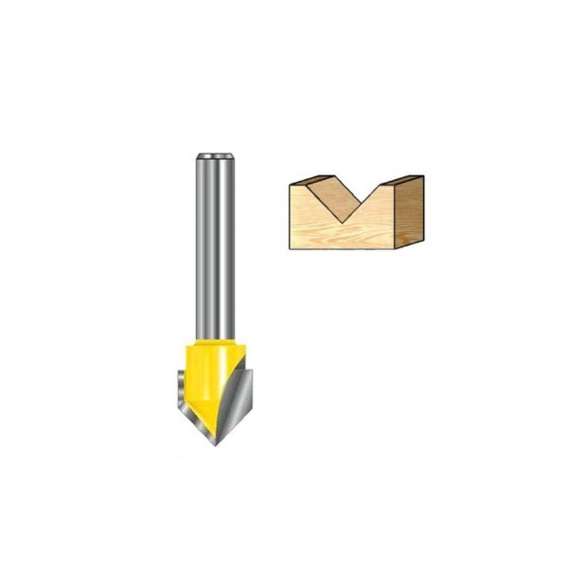 D-47927 MAKITA Freza profilata V,diametru 15.9mm,tija cilindrica 12mm