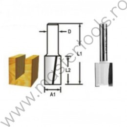 D-47525 MAKITA Freza dreapta pentru caneluri,diametru 8 mm,tija 8 mm