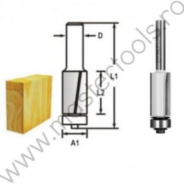 D-47721 MAKITA Freza lemn contur,diametru 9.5 mm,tija cilindrica 8 mm