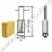D-47721 MAKITA Freza lemn contur,diametru 9.5 mm,tija cilindrica 8 mm