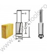 D-47721 MAKITA Freza lemn contur,diametru 9.5 mm,tija cilindrica 8 mm