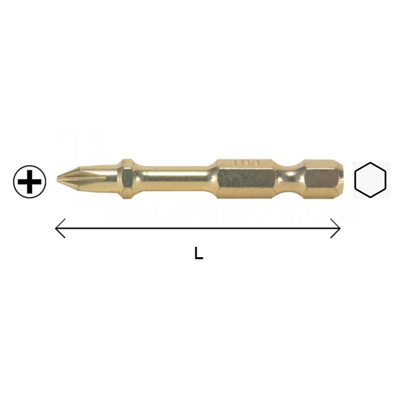 B-28167 MAKITA Set 2 biti IMPACT GOLD TORSION,PH1,hexagon 1/4"