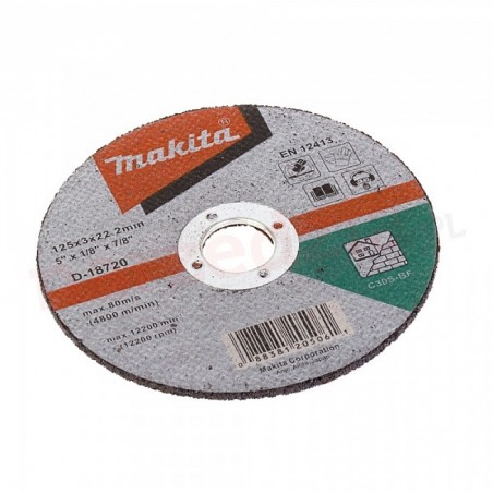 D-18720 MAKITA Disc pentru taiere piatra, 125 x 22 x 3 mm
