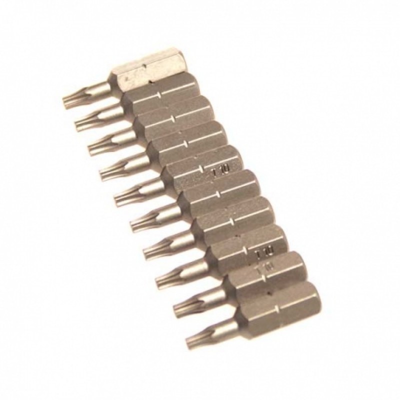 P-06339 MAKITA Set 10 biti TORX T15,prindere hexagon 1/4",lungime 25mm