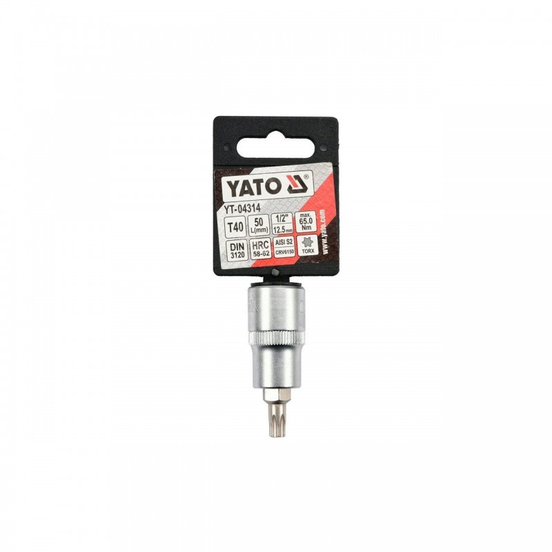 YT-04314 YATO BIT TORX T40, cu adaptor 1/2", lungime 55 mm