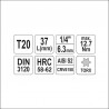 YT-04305 YATO Bit TORX T25, cu adaptor 1/4", lungime 37 mm