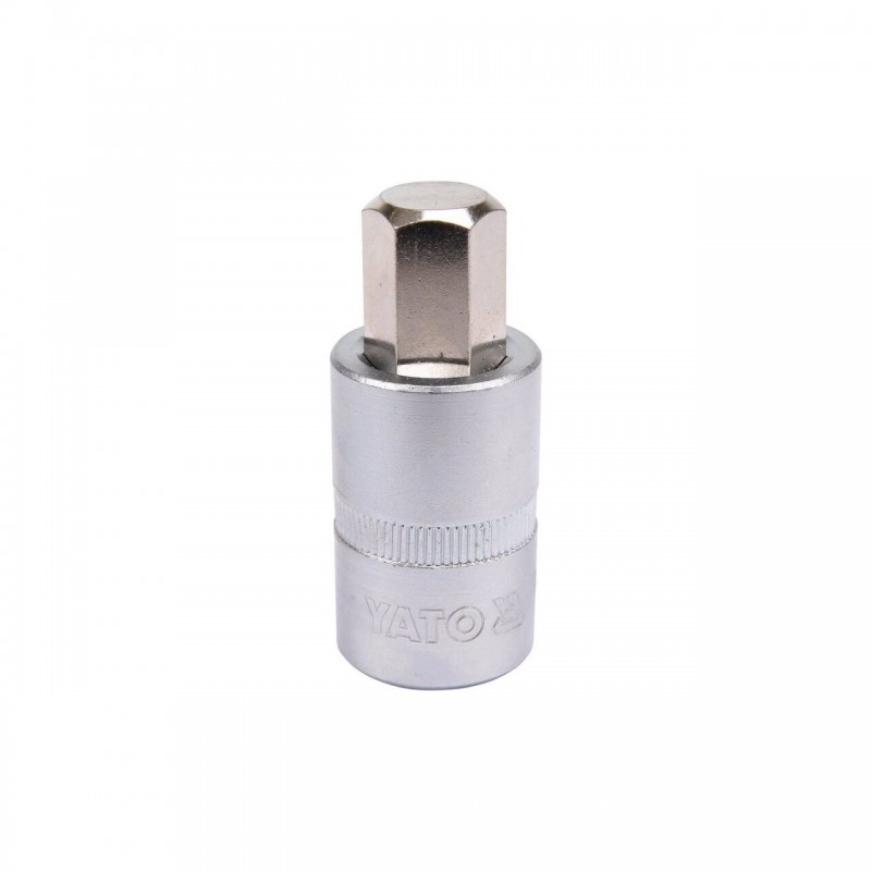 YT-04387YATO Bit hexagonal 14 mm, cu adaptor prindere patrat 1/2", lungime 55 mm