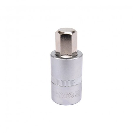 YT-04387YATO Bit hexagonal 14 mm, cu adaptor prindere patrat 1/2", lungime 55 mm