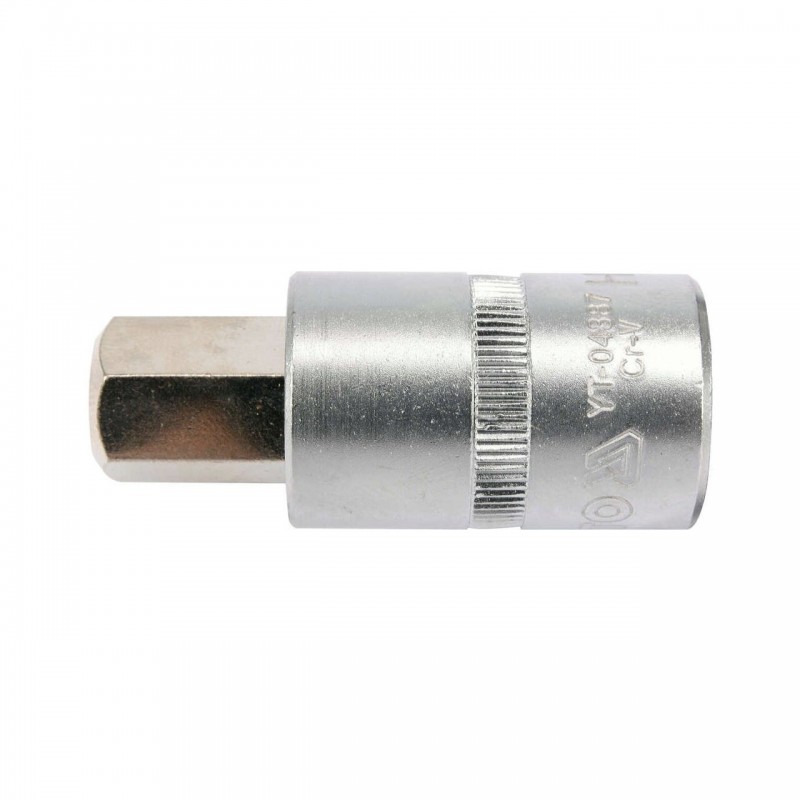 YT-04387YATO Bit hexagonal 14 mm, cu adaptor prindere patrat 1/2", lungime 55 mm
