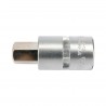 YT-04387YATO Bit hexagonal 14 mm, cu adaptor prindere patrat 1/2", lungime 55 mm