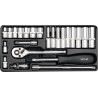 YT-14421 YATO Set chei tubulare 1/4", 23 piese