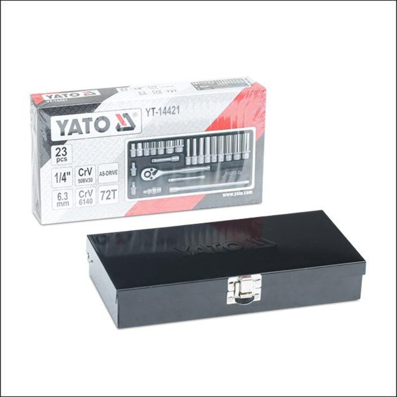YT-14421 YATO Set chei tubulare 1/4", 23 piese