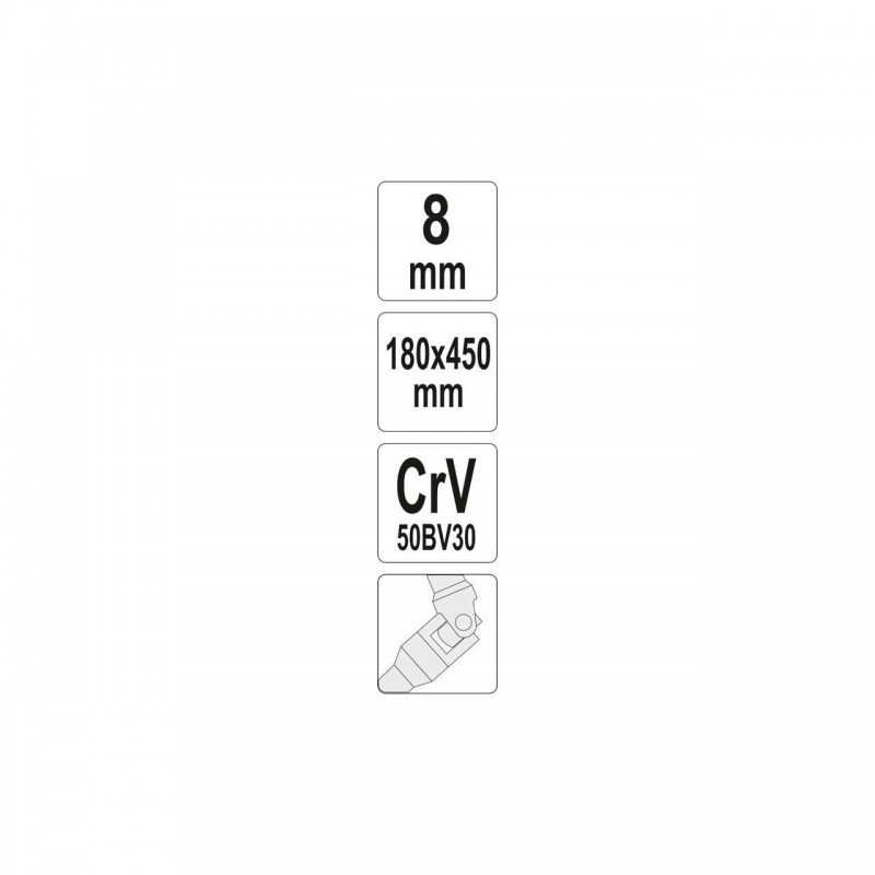 YT-15273 YATO Cheie tubulara T cardanica 8 mm