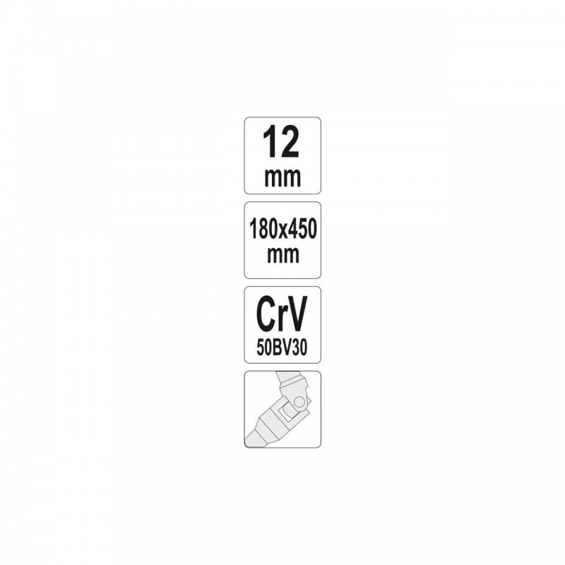 YT-15277 YATO Cheie tubulara tip T cu articulatie, 12 mm