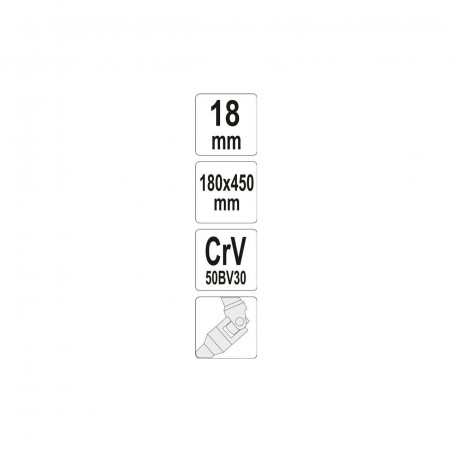 YT-15283 YATO Cheie tubulara tip T cu articulatie, 18 mm