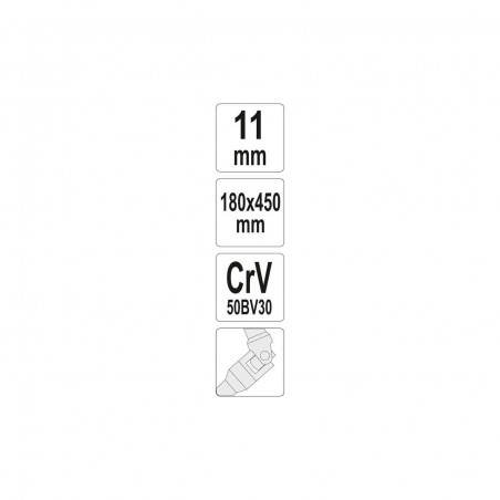YT-15276 YATO Cheie tubulara tip T cu articulatie, 11 mm