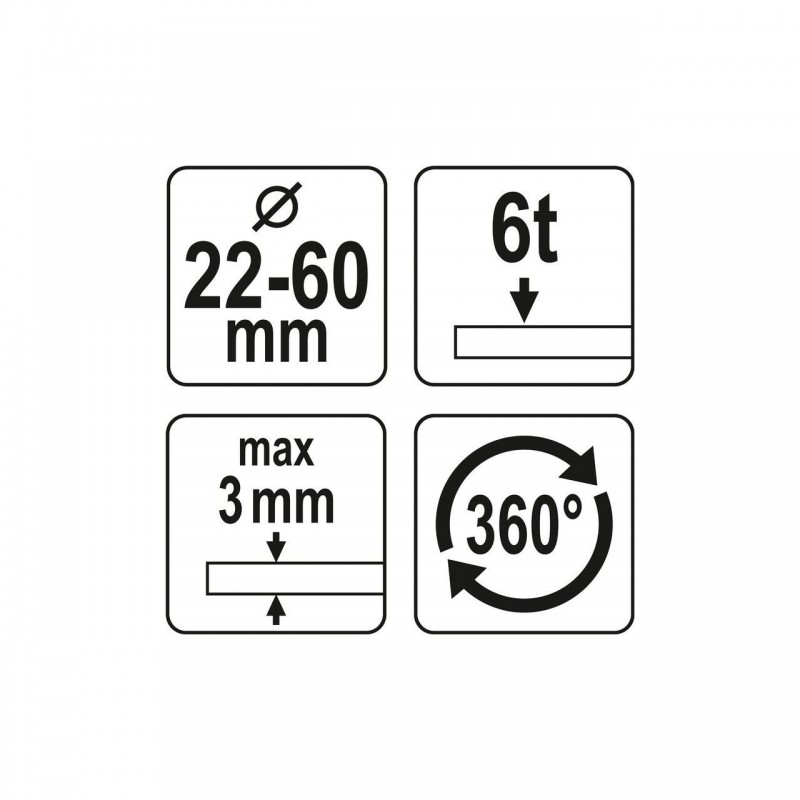 YT-18900 YATO Cutter hidraulic 22-60mm