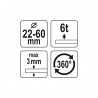 YT-18900 YATO Cutter hidraulic 22-60mm